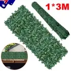 1-3PCS Artificial Ivy Leaf Plant Wall Hedge Fence Screen Hedging Privacy Garden