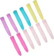 SOESFOUFU 6pairs Silicone Cuticle Scissor Handle Non- Trimmer Handle Sleeves for Nail Salon Home Use Practical Manicure Tool