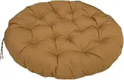 Papasan Round Chair Cushion, Thick Removable Seat Cushion Hanging Swing Cushion, Waterproof Papasan Cushion, Rocking Chair Cushion, Hammock Cushion (Chair Not Included)(Brown,140cm)