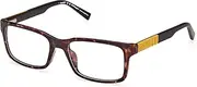 [Timberland] TB50001-H Men's Dark Havana Injected Rectangular Glasses Frames