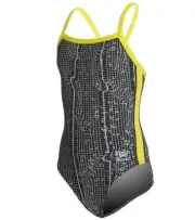 Speedo Performance TrainIII Endurance+ Flyback Swim suit Youth Girl's 8/24 NEW