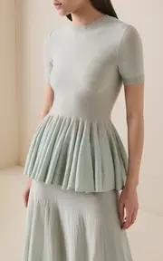 [ALAÏA] Wool Peplum Top