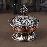 Metal Lotus Incense Burner, Perfect For Dining Room, Bedroom, Bathroom Home Decor