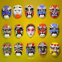 在飛比找蝦皮購物優惠-[優之選]京劇臉譜紙漿手繪面具裝飾墻中國風主圖餐廳房間裝修掛