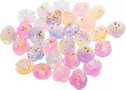 Generic Ocean Theme Shell Beads Resin Flatback Charms with Clams for Decorations Keychains