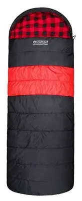 Wildtrak™ Kalgan Jumbo Hooded Sleeping Bag, -2 to -7°C, Breathable Flannel