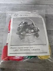 Vintage 1983 AOC Crochet Strawberry Kit 7291 Lorie Stark All Occasion Craft