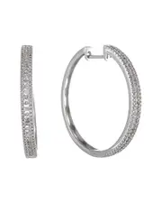 14K 1.06 ct. tw. Diamond Hoops