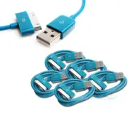 5 3FT USB SYNC DATA POWER CHARGER AQUA BLUE CABLE IPHONE IPOD TOUCH CLASSIC IPAD