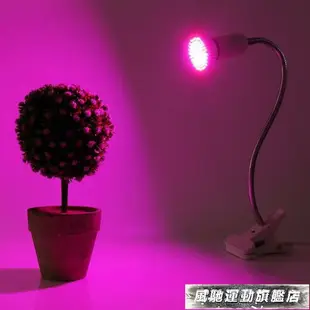 植物燈 LED植物燈 10W 20W 50W 80W燈夾室內多肉花草E27紅藍光生長補光燈【林之舍】