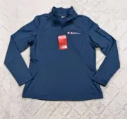 The North Face Jacket Women's L Blue Wing Teal Tech ¼ Zip Fleece Pullover Logo