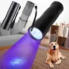 12 LED UV Black Light Torch Ultra Violet Gas Leak Forensic Blood Urine Detector