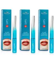 Belle Azul +Lips Plumping Lip Gloss for Enhanced Plumper Lips (3 Pack)