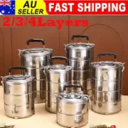 2/3/4 Layers Stainless Steel Thermal Insulated Stackable Lunch Bento Box