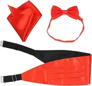 [TINEASUR] 3pcs Men's Handkerchief Bow Tie and Cummerbund Mens Handkerchief Black Tie Bow Tie Black Ties for Men Blue Men Tuxedo Cinchos Bandanas for Men Men's Bow Tie Man Pocket Square Dress