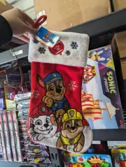 New NICKELODEON PAW PATROL HOLIDAY SNOWFLAKES CHRISTMAS STOCKING