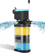 Aquarium Filter 3-Stage In-Tank Filter Internal Fish Tank Filter Turtle Filter f