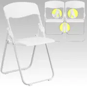 880 Lbs Weight Capacity White Plastic Folding with Built-in Ganging Brackets