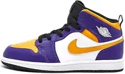 [Nike] Little Kid's Jordan 1 Mid Dark Concord/Taxi-White-Black (DQ8424 517)