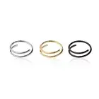 20G Spiral Nose Hoop Rings Double Hoop Single Piercing Annealed Twist Nose Rings