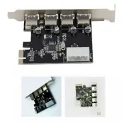 PCI-E Express to 4 Port USB 3.0 Expansion Card Adapter 1 to 4 PCIE Splitters