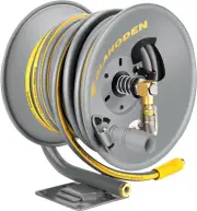 Manual Air Hose Reel 3/8 in × 65 Ft, Air Hose Included, Retractable Industrial H