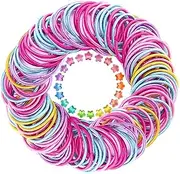 KEYRI 400 PCS Hair Ties 20 PCS Small Hair Clips Cute Small Elastic Bands Durable Girls Hair Accessories for All Hair Styles No Damage Elastic Hair Bands Tiny Hair Bands for Babies Girls (Multicolor)