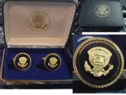 Pair of new presidential George H. W. Bush VIP Cobalt cufflinks