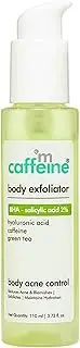 mCaffeine BHA- Salicylic Acid Body Exfoliator with Green Tea for Dark Spots & Acne | Reduces Pigmentation & Blemishes | Exfoliates & Maintains Hydration | For All Skin Types - 110ml