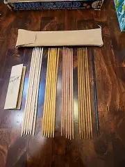 Pioneer Wood Pick-Up Sticks with Pouch & Instructions | Set of 25 Classic Fun!