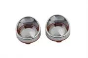 Chrome Turn Signal Bezel Amber Mirrored fits Harley Davidson