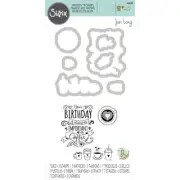 Sizzix Framelits Die & Stamp Set by Jen Long 7/Pkg - CAF Coffee