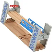 DECORNIJIA 1Set Wooden Raised Bridge Model Durable Train Tracks for Creative Compatible with All Railway for Imaginative Play and Motor Skill Development