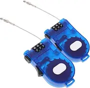 PAMINGONO Travel Suitcase Lock 2pcs Adjustable Cable Lock Password for Safe Luggage Protection
