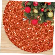 Orange Tree Skirtes Sparkly Sequins Christmas Tree Skirt 21 Inch Burnt Orange