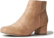 [J. Adams] Low Heel Ankle Boot - Casual Zip Up Bootie - Comfortable Everyday Round Toe Bootie - Jody