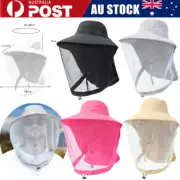 Mosquito Head Net Hat Outdoor Fishing Hiking Bucket Hats Summer Beach Visor