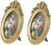 2pcs Antique Photo Frame in European Style Vintage Wall Decor Frame Decorative for Bedroom Office