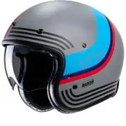 V31 Byron Grey Blue MC21SF Open Face Helmet