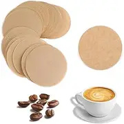 600 Pcs Round Coffee Filter Paper, Disposable Coffee Filters, Quality Material Paper Fiber Heat Resistance for Coffee,for Pour Over Coffee and Espresso-Style Coffee Maker (Log Color)