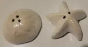 Cracker Barrel Starfish & Sand Dollar Mini Salt & Pepper Shakers (NEW)