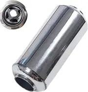 Universal Middle Section Of Exhaust Pipe Exhaust Tip Muffler 63MM(2.5") Inlet Muffler Tip Pipe Exhaust Polished Stainless Steel(Solid core)