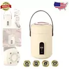 Efficient Mini Rice Cooker with Smart Reservation & Versatile Cooking in Beige
