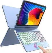Keyboard Case for iPad Pro 11 inch，iPad Air 5th 4th Generation Case with Keyboard - Touch Trackpad -10 Color Backlight -360° Protective with Apple Pencil Holder for iPad Pro 11 inch 3rd /2nd/1st Gen