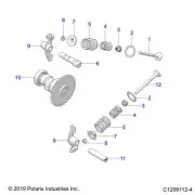 Polaris Camshaft Assembly, Genuine OEM Part 3023848, Qty 1