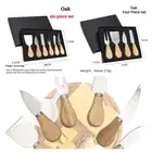 Cheese Knife Wooden Cutting Slicer Fork Scoop Oak Handle Baking Tool Gift Set Au