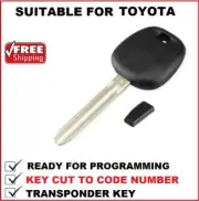 Transponder Car Key Cut To Code Suitable for Toyota Aurion 2006 - 2011 TOY43- 4D