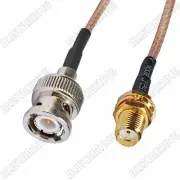 5x BNC Male Jack to SMA Female Jack Bulkhead RG316 Pigtail Jumper Cable 15cm /6"