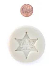 SHERIFF BADGE MOLD Fondant Mold, Resin Mold, Policeman Theme Cake Decoration