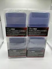 Ultra Pro 35pt Toploader Combo boxes (4) with 25 Toploaders & sleeves 100 total